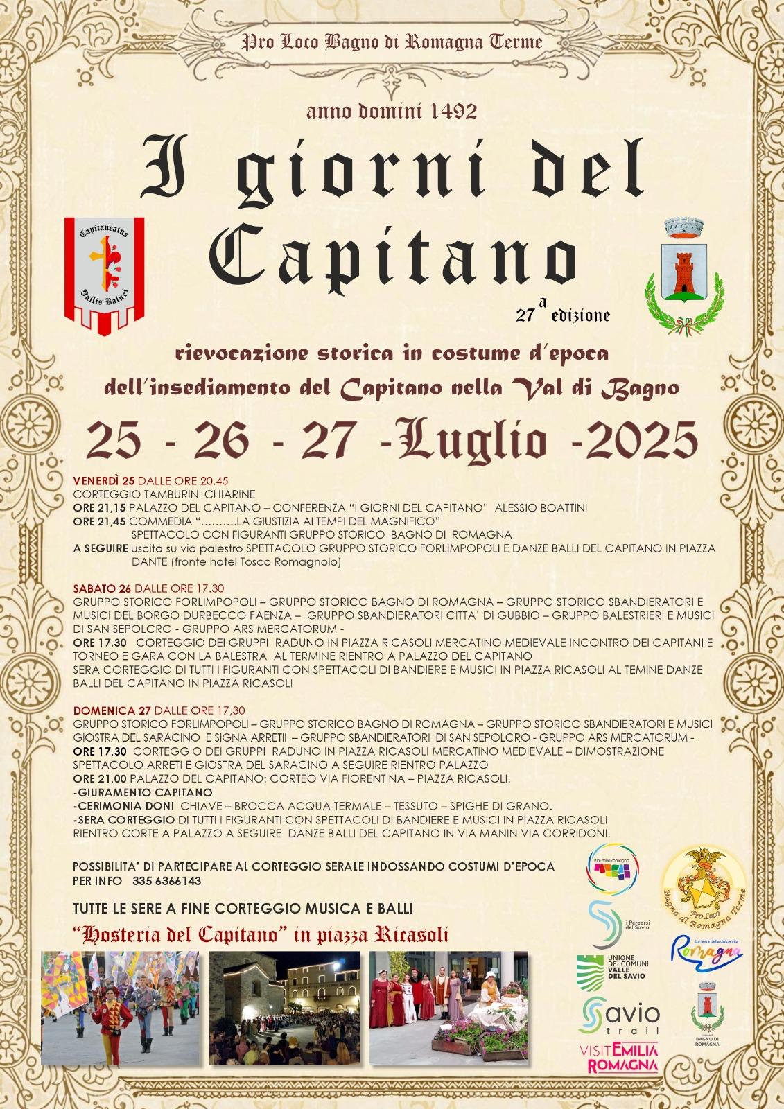 Immagine di locandina giorni del capitano 2025 OK